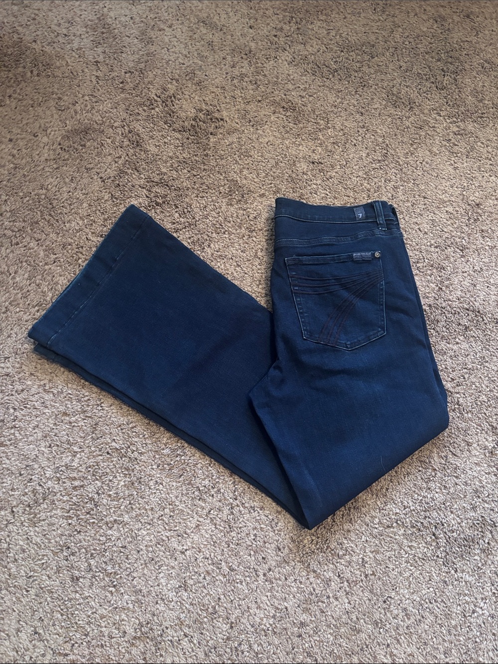 7 For All Mankind Dojo Blue Black 32